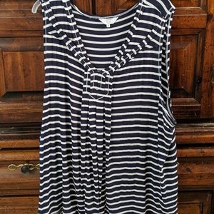 Tank top Navy and white